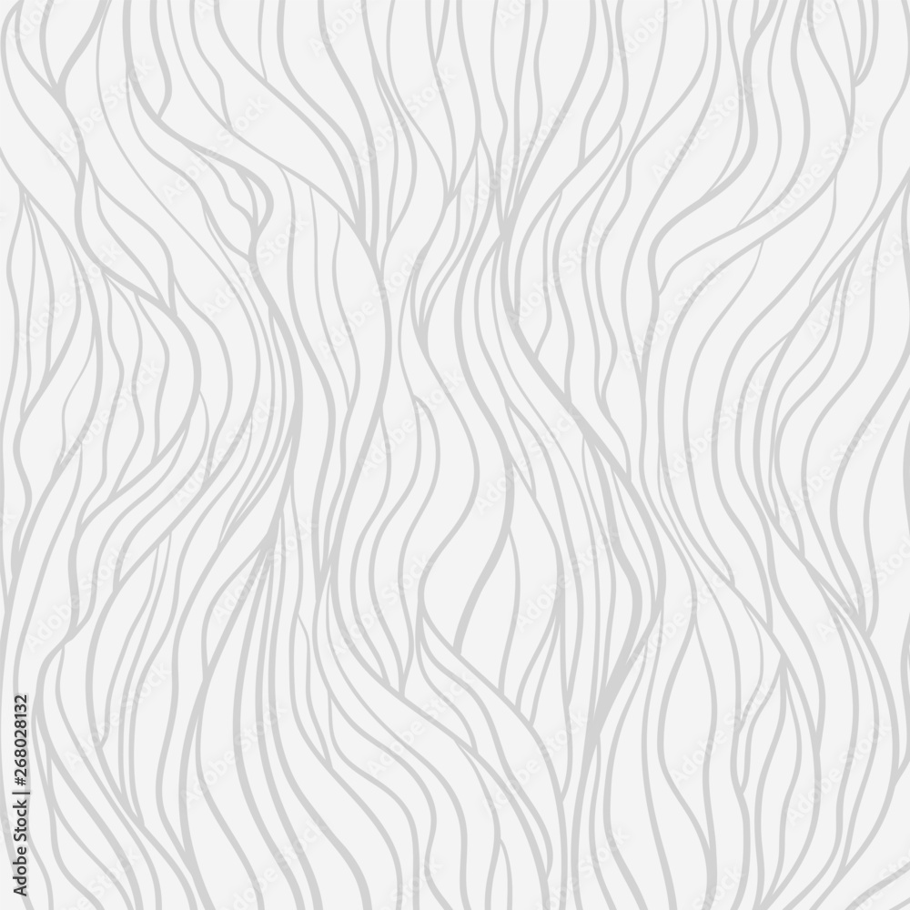Fototapeta Square wavy background. Hand drawn waves. Stripe texture with many lines. Waved pattern. Line art. Black and white illustration