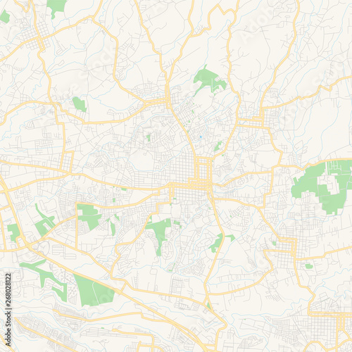 Empty vector map of San Francisco, Heredia, Costa Rica