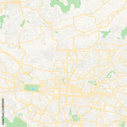 Empty vector map of Cinco Esquinas, San Jose, Costa Rica