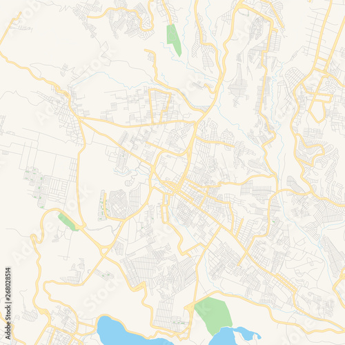 Empty vector map of Villa Nueva  Guatemala