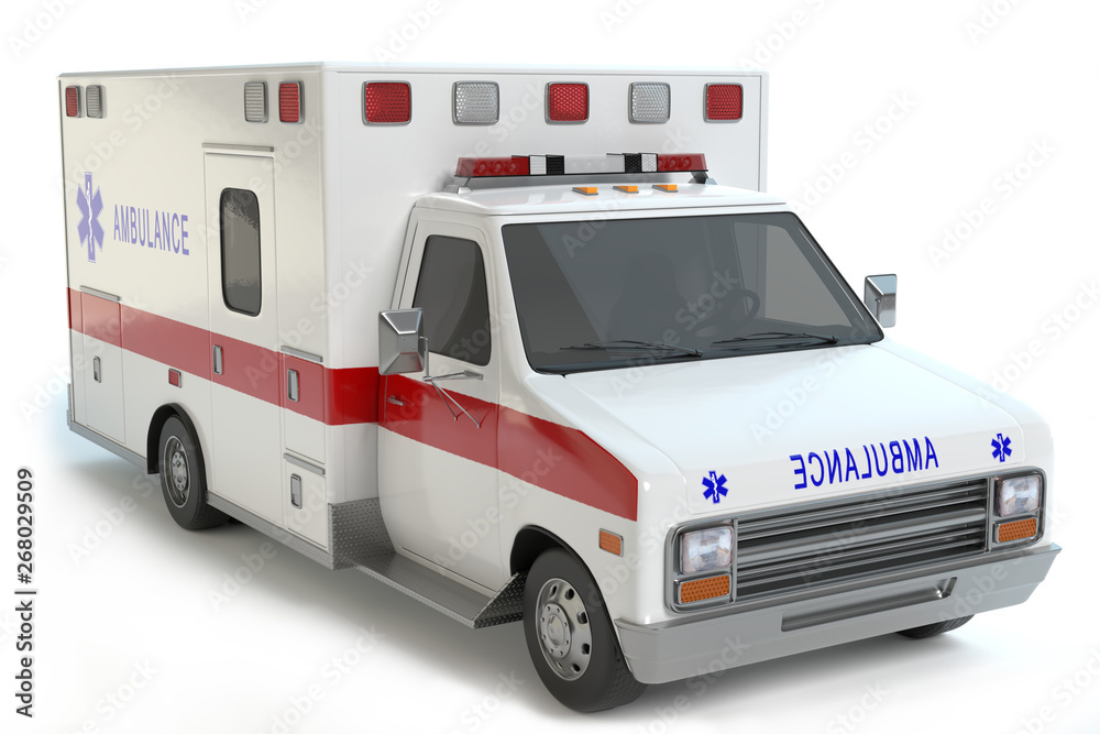 ambulance isolated on white background ambulance isolated on white background