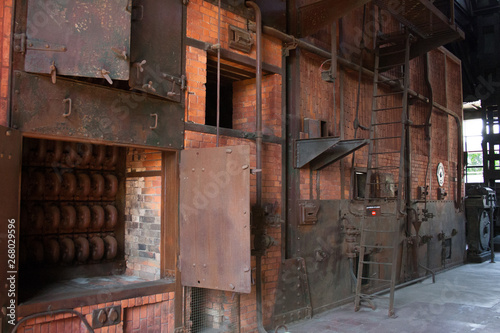 Old thermal power plant, rusty and retro look