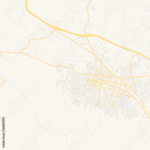 Empty vector map of La Vega, Dominican Republic