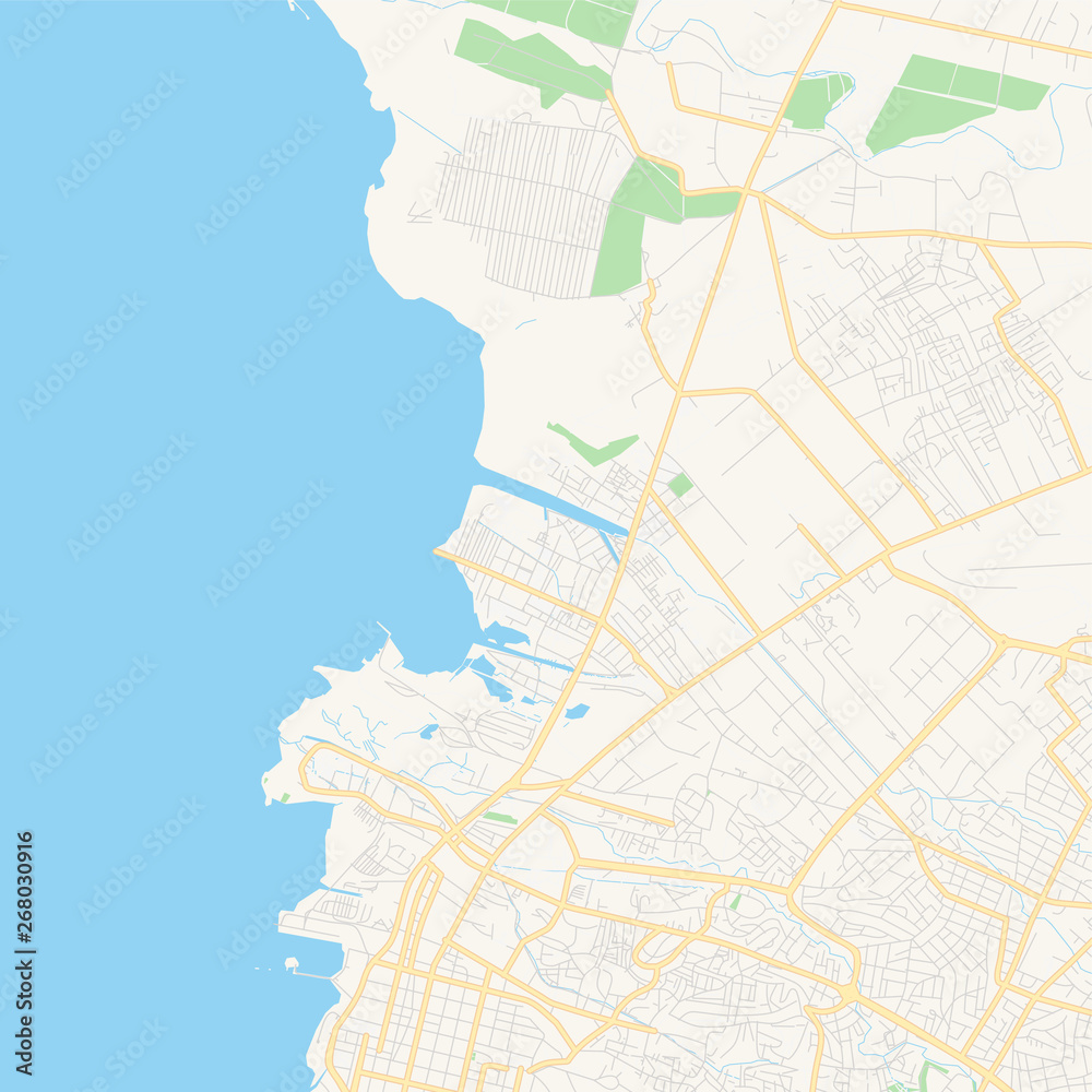 Empty vector map of Cité Soleil, Ouest, Haiti