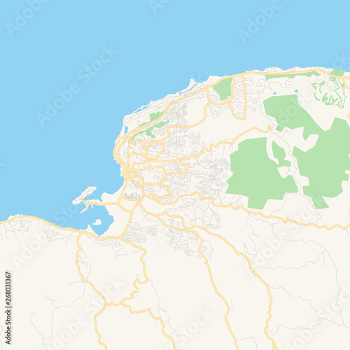 Empty vector map of Montego Bay, Saint Catherine, Jamaica