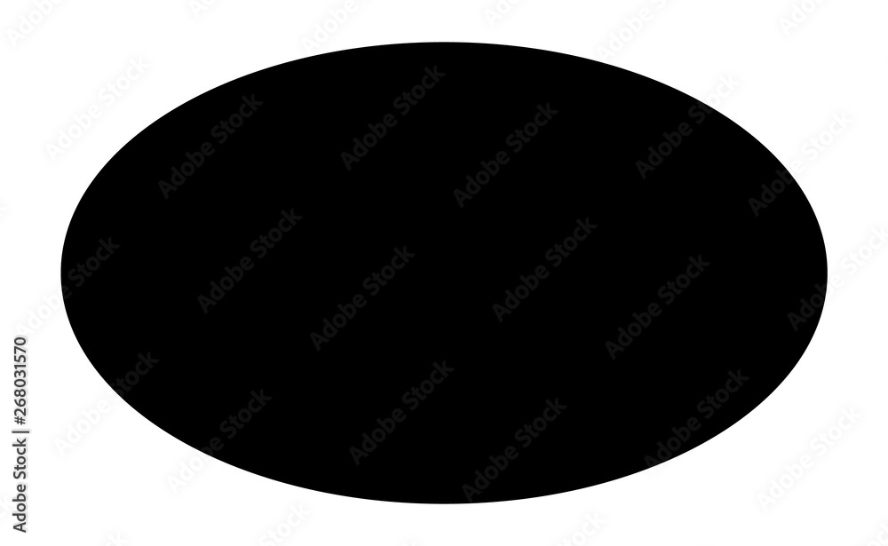 Oval black. Web icon with chrome frame. Vector illustration isolated on light background Oval black. Web icon with chrome frame. Vector illustration isolated on light background