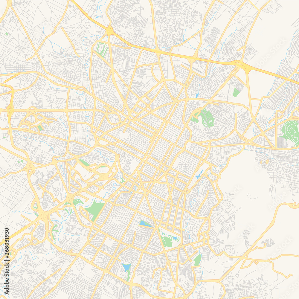 Empty vector map of Puebla, Mexico