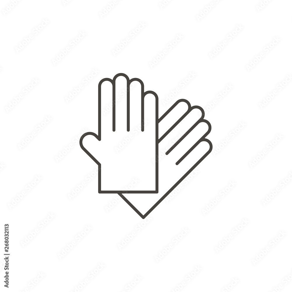Gloves, cleaning vector icon. Simple element illustration from UI concept. Gloves, cleaning vector icon. Simple element illustration from UI concept.