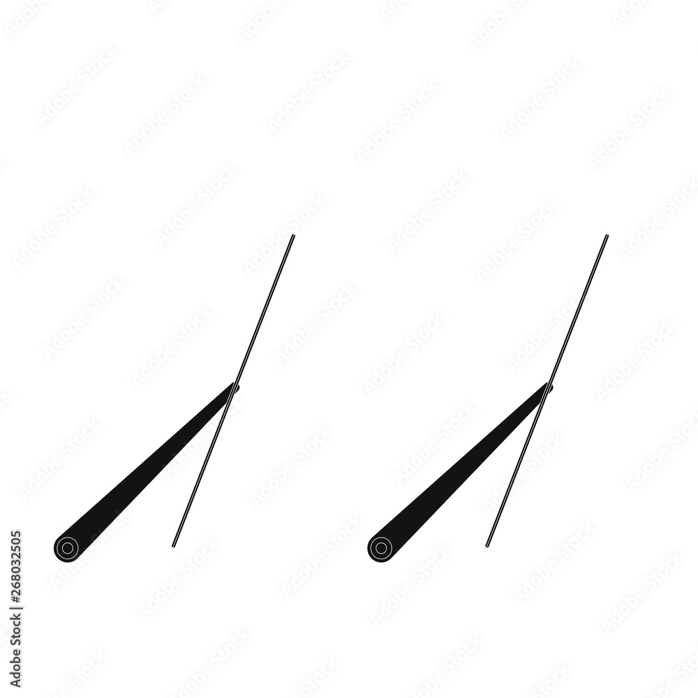 Car wipers, isolated vector image Car wipers, isolated vector image