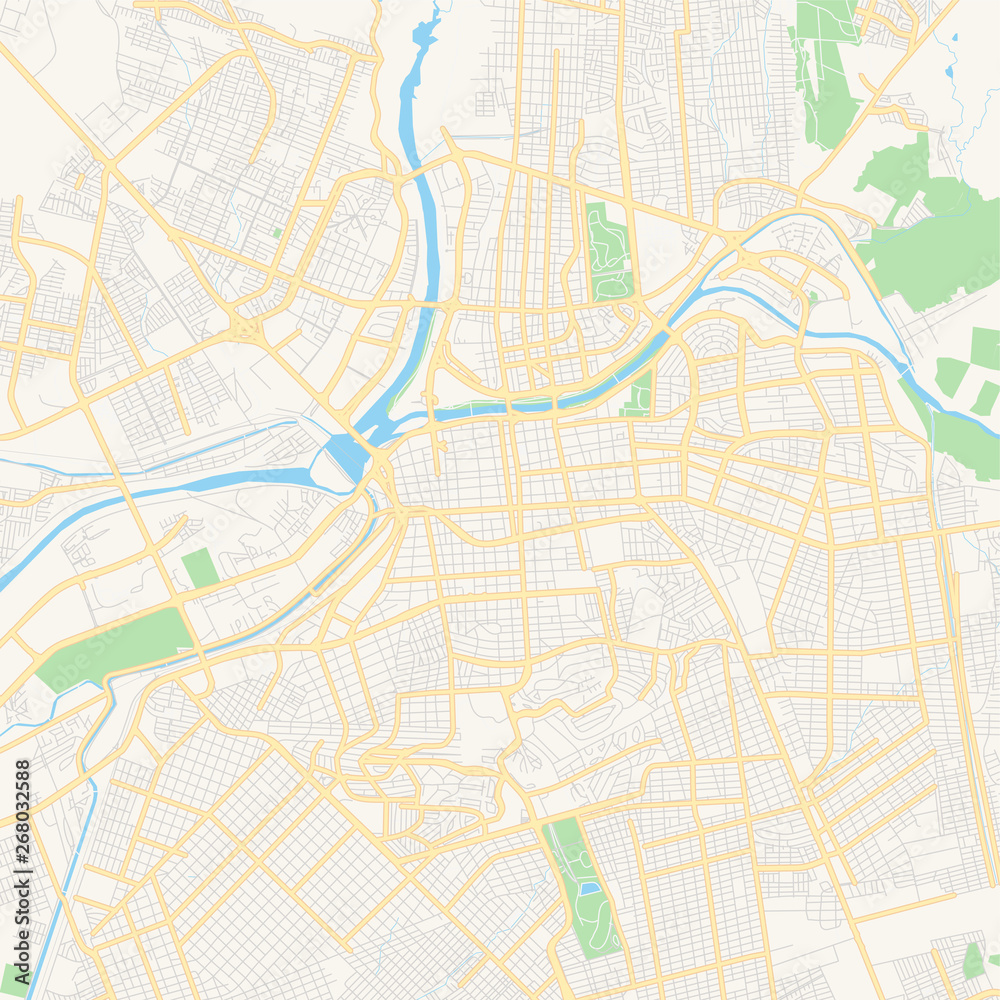 Empty vector map of Culiacán, Sinaloa, Mexico