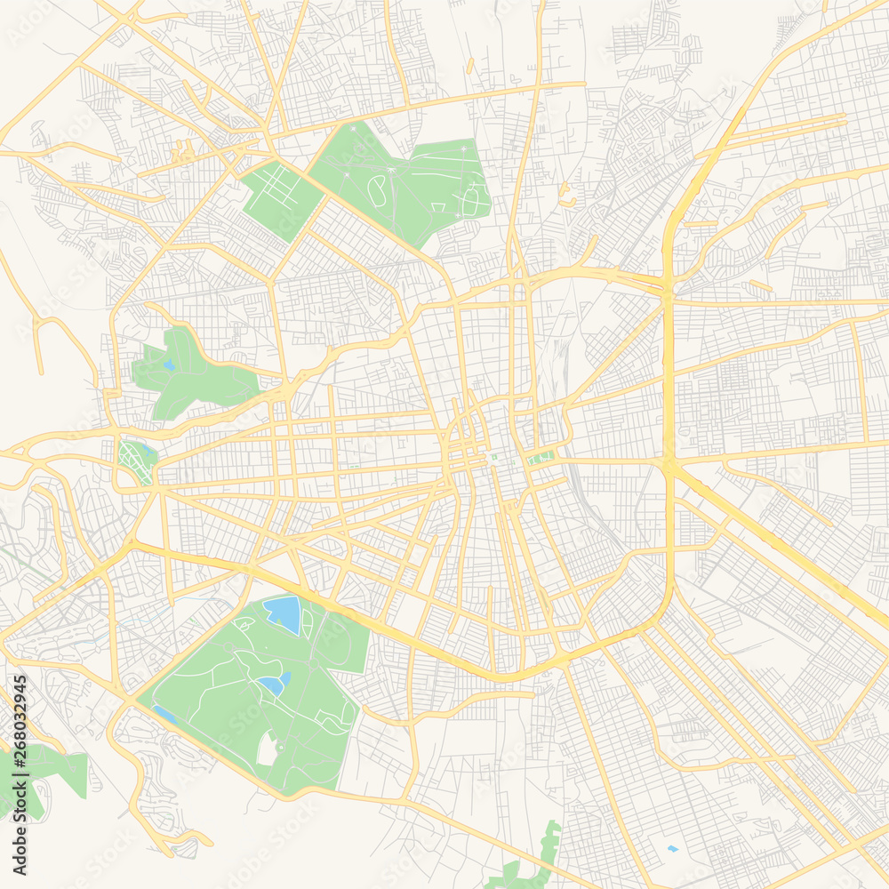 Empty vector map of San Luis Potosi, Mexico