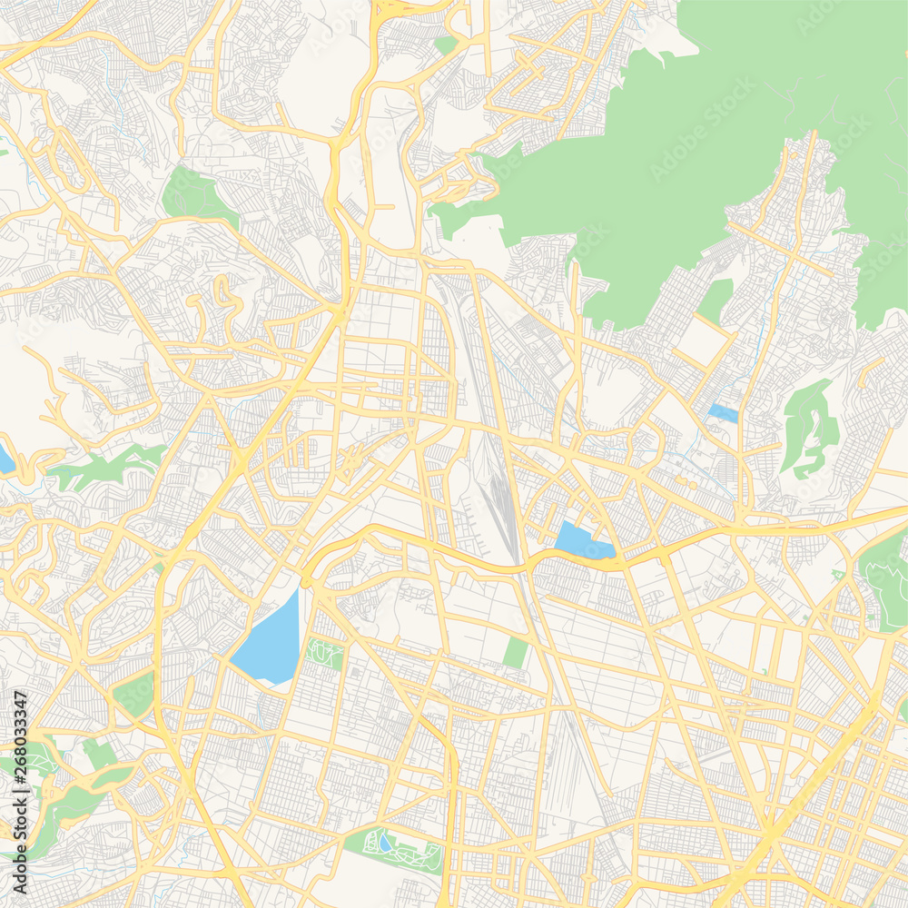 Empty vector map of Tlalnepantla, Mexico