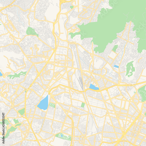 Empty vector map of Tlalnepantla, Mexico photo