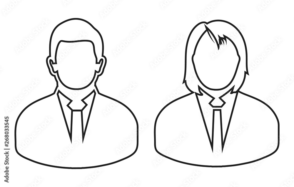 Corporate couple Icon. Line style vector EPS. Corporate couple Icon. Line style vector EPS.
