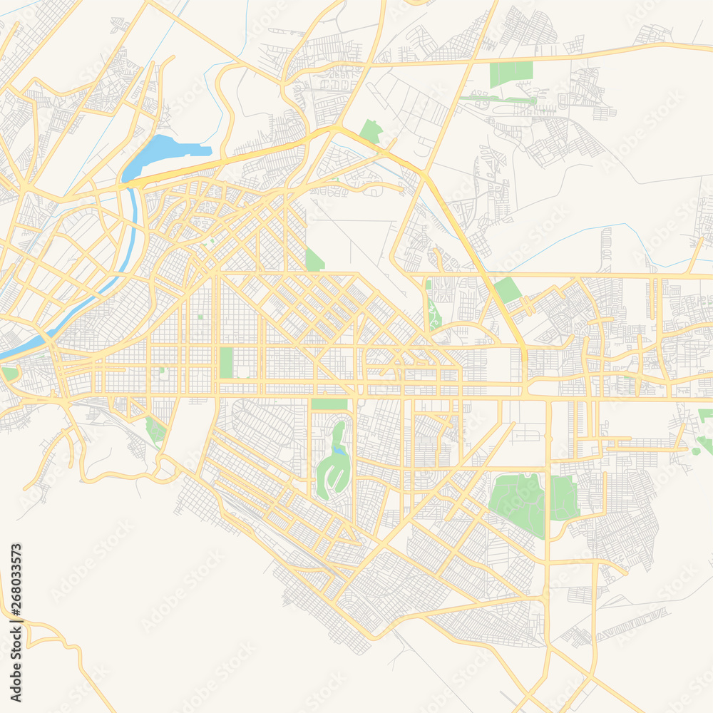 Empty vector map of Torreón, Coahuila, Mexico