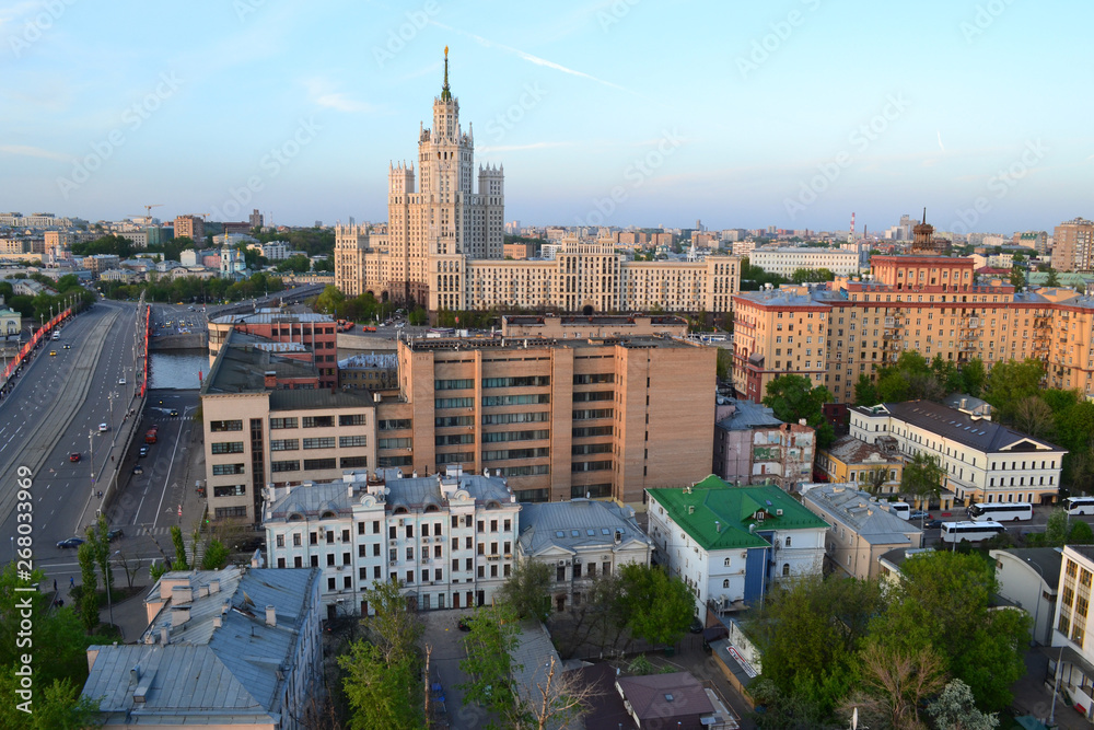 View of Moscow from a high-rise building.