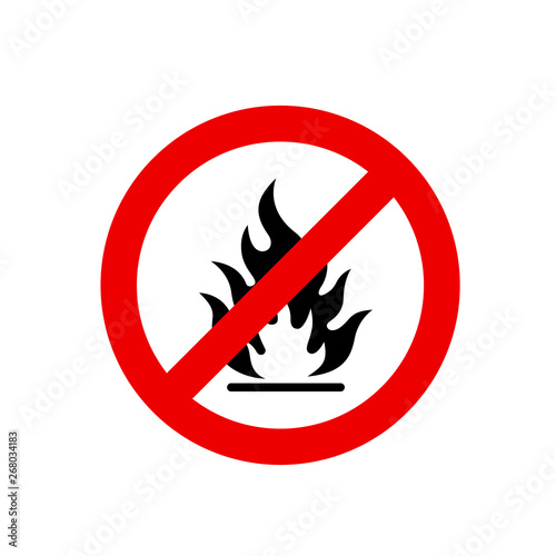 flamable sign icon