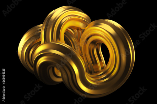 Beautiful golden background. 3d illustration, 3d rendering. © Pierell