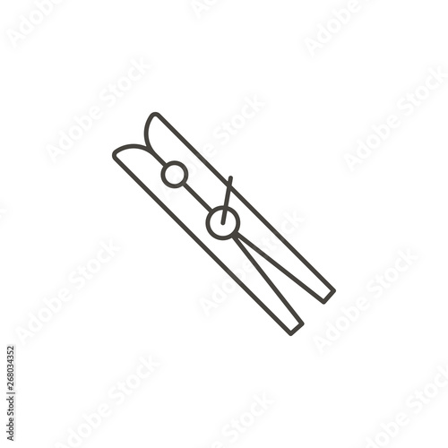 Clothes peg vector icon. Simple element illustration from UI concept.