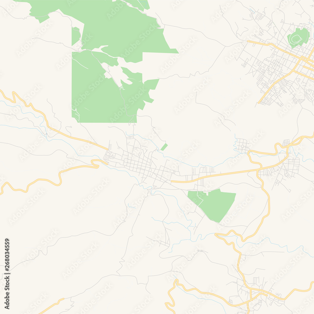 Empty vector map of Xico, Mexico