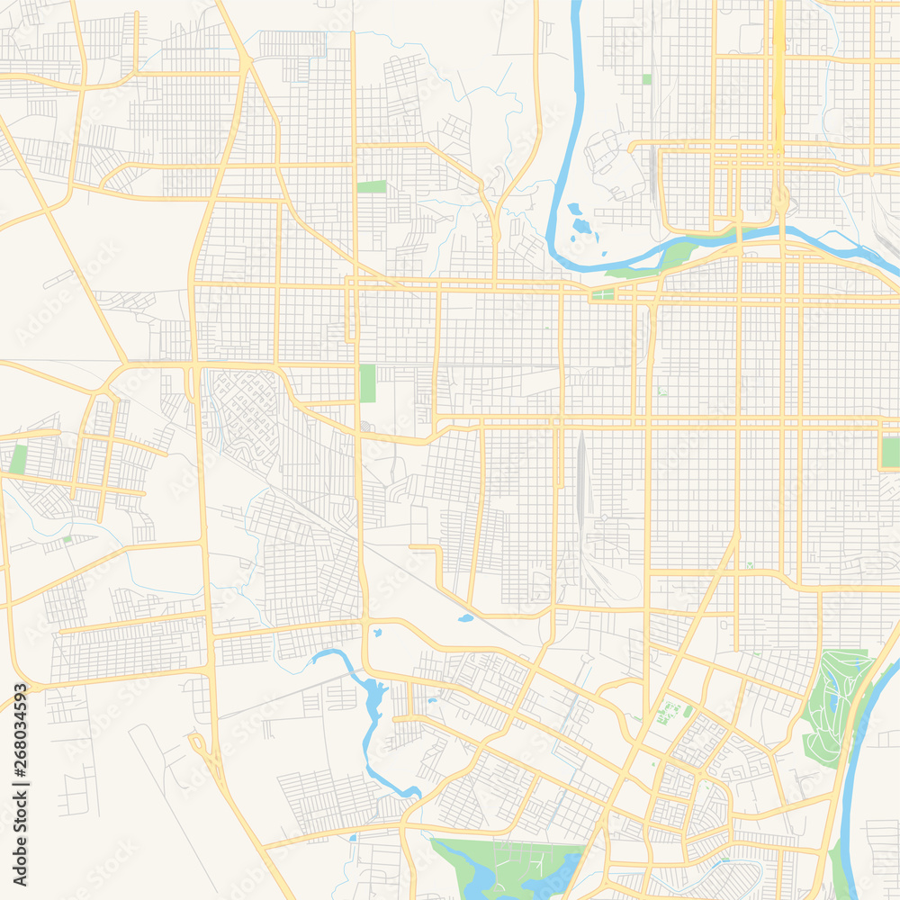 Empty vector map of Nuevo Laredo, Tamaulipas, Mexico