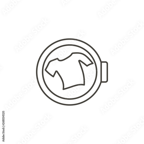 Cleaning machine, shirt vector icon. Simple element illustration from UI concept. © Gunel