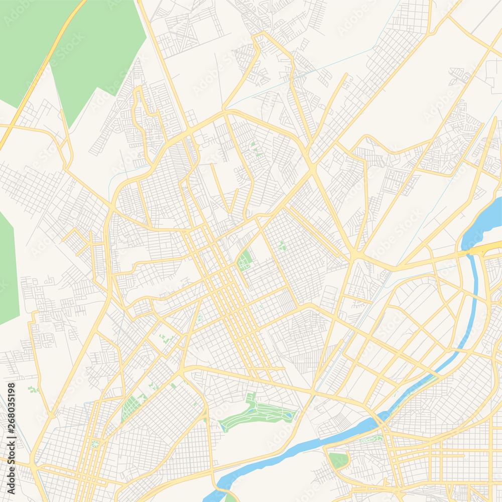 Empty vector map of Gómez Palacio, Durango, Mexico
