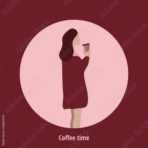 Coffee excellent drink always. Cool design. Colorful illustration