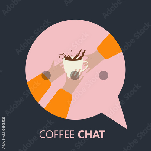 Coffee excellent drink always. Cool design. Colorful illustration