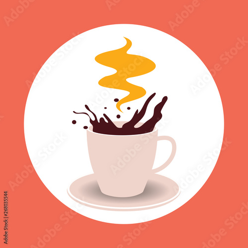 Coffee excellent drink always. Cool design. Colorful illustration