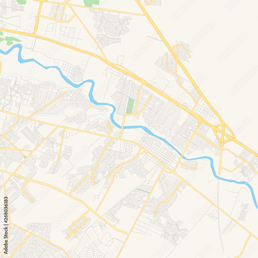 Empty vector map of Ciudad Benito Juárez, Nuevo León, Mexico