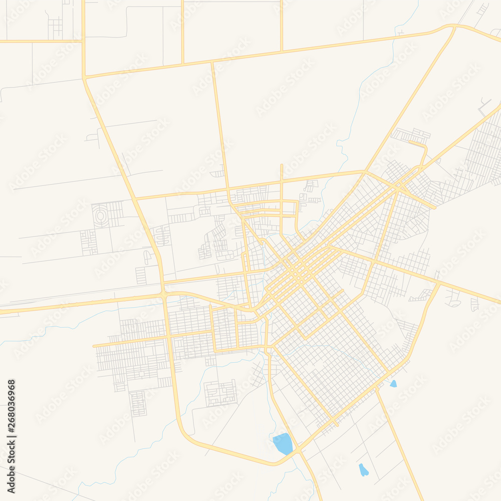 Empty vector map of Ciudad Cuauhtémoc, Chihuahua, Mexico