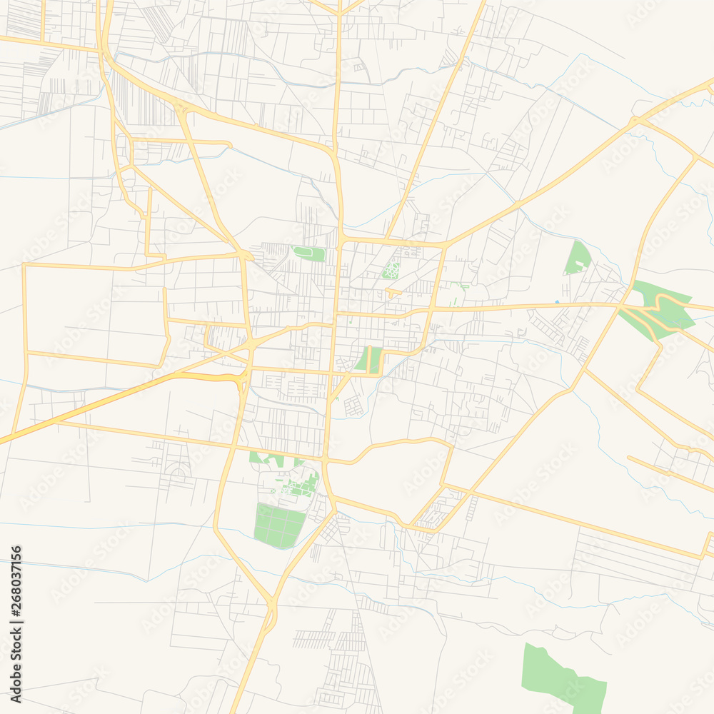 Empty vector map of Texcoco, México, Mexico