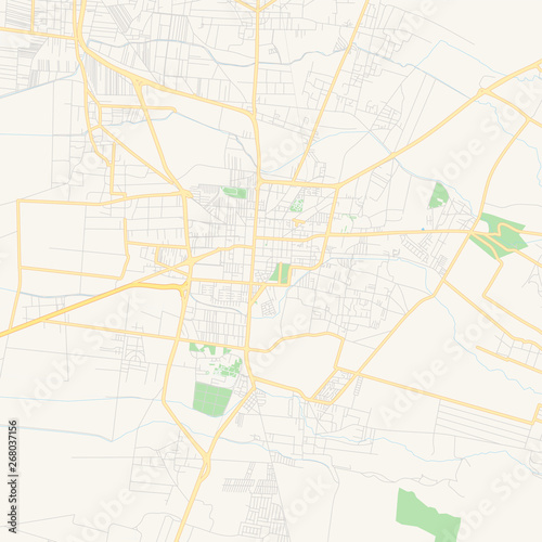 Empty vector map of Texcoco, México, Mexico © netsign