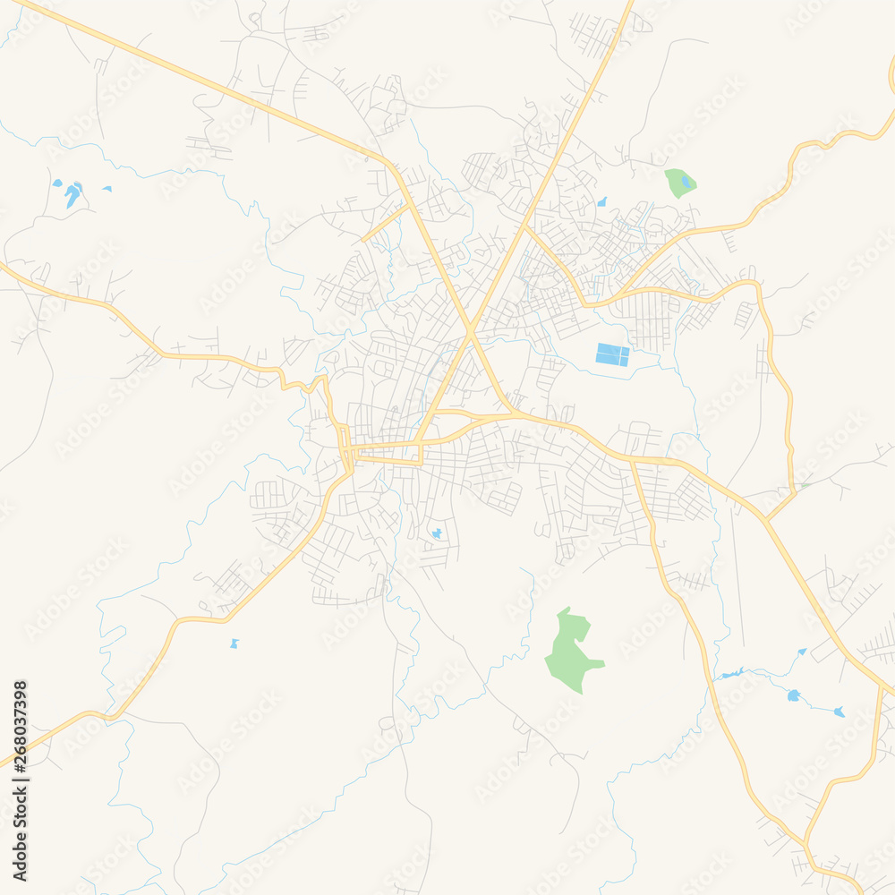 Empty vector map of Santiago, Veraguas, Panama