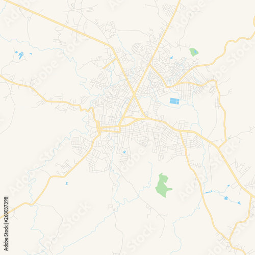 Empty vector map of Santiago, Veraguas, Panama photo