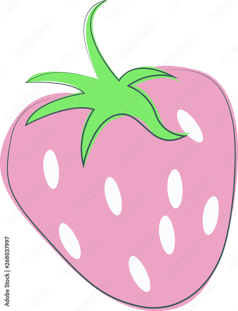 Doodle strawberry icon. Minimal strawberry illustration. Vector Doodle strawberry icon. Minimal strawberry illustration. Vector