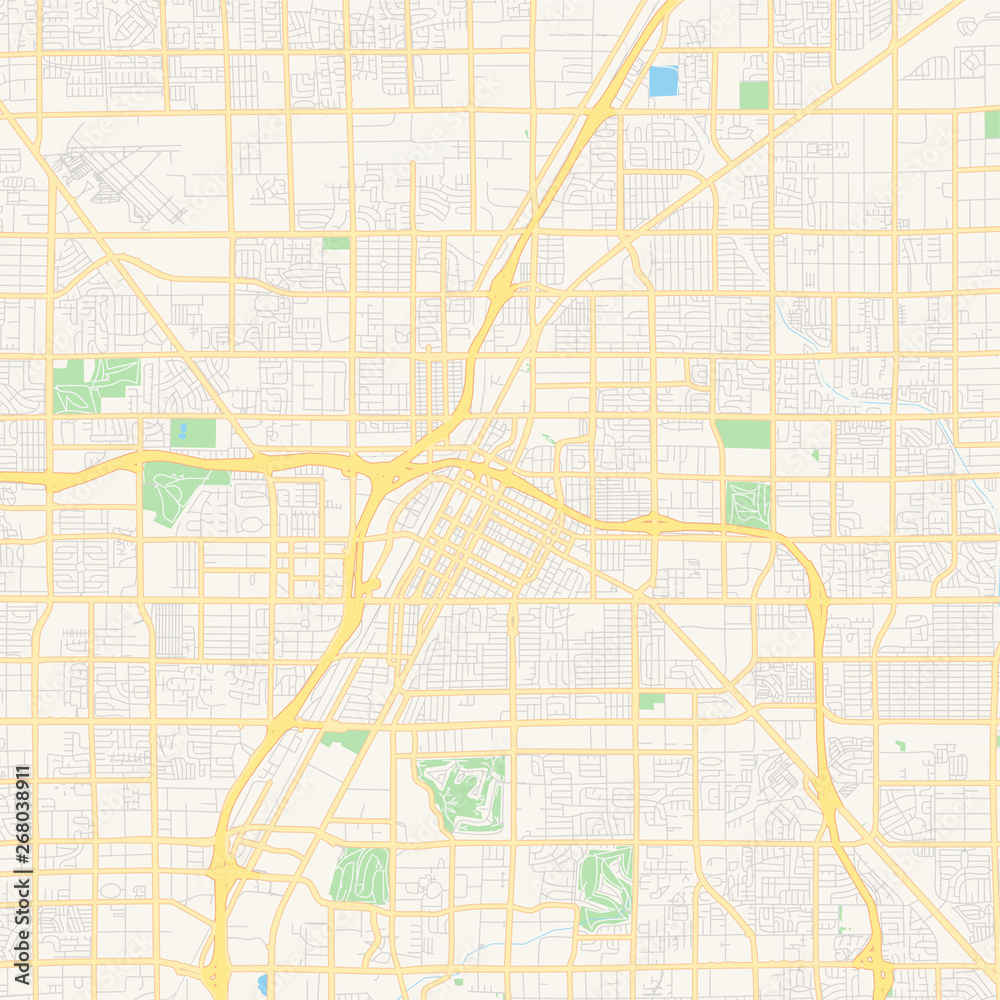 Empty vector map of Las Vegas, Nevada, USA