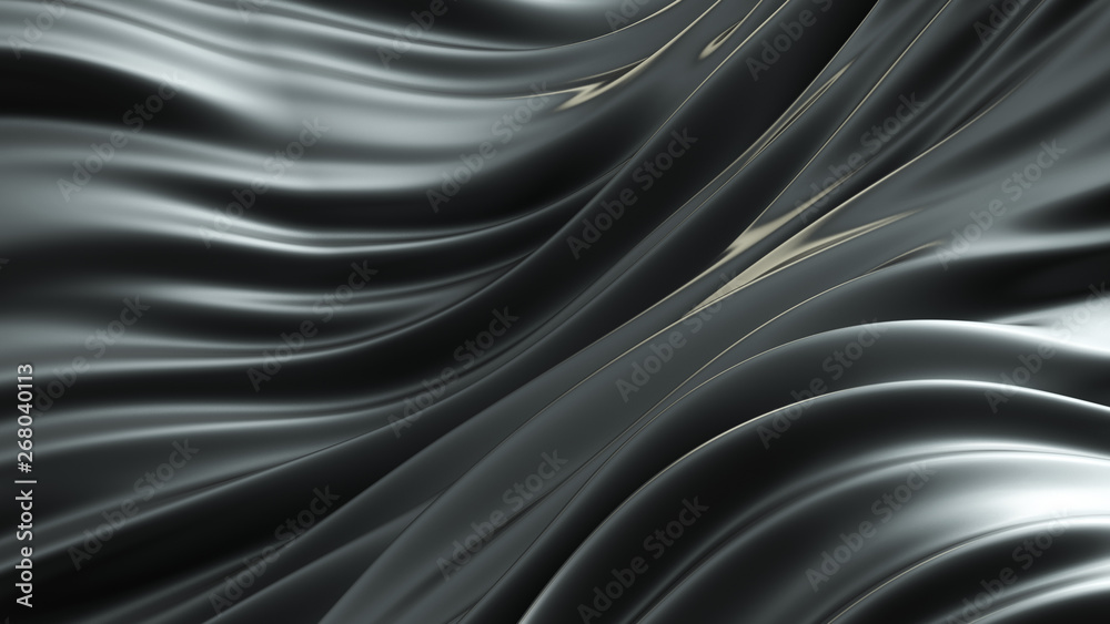 Obraz premium Beautiful luxury metallic background. 3d illustration, 3d rendering.