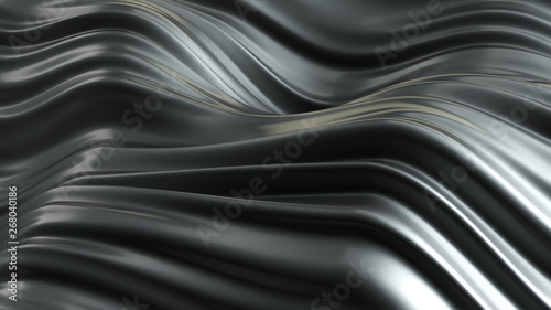 Beautiful luxury metallic background. 3d illustration, 3d rendering.
