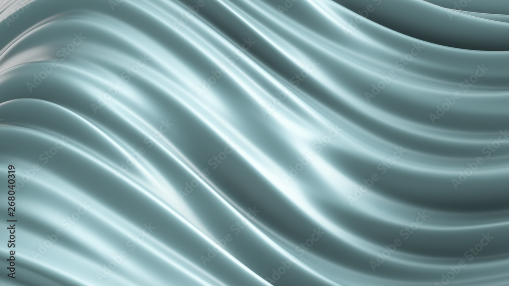 Beautiful gray green background with fabric. 3d illustration, 3d rendering. Beautiful gray green background with fabric. 3d illustration, 3d rendering.