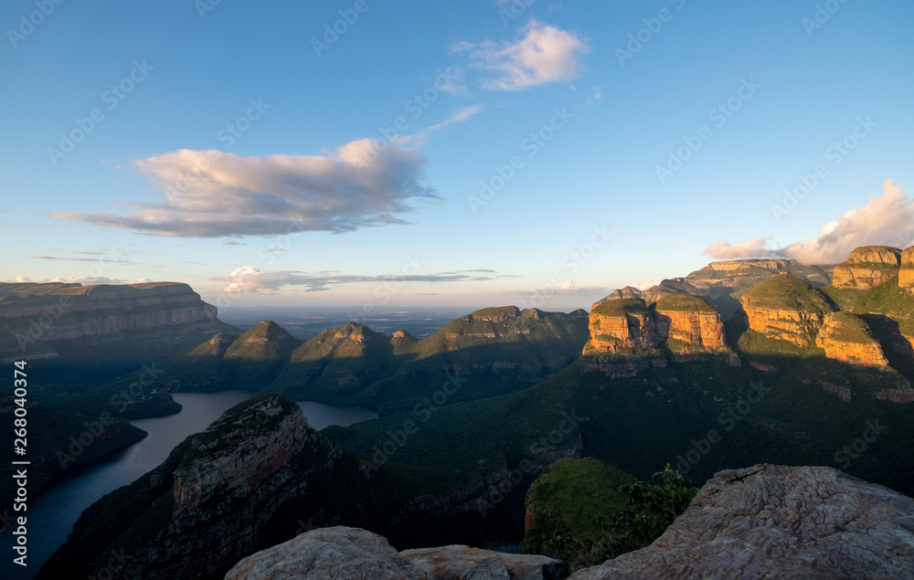 The three rondavels rock formation at the Blyde River Canyon, on The Panorama Route, Mpumalanga, South Africa. 