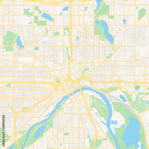 Empty vector map of Saint Paul  Minnesota  USA