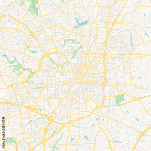Empty vector map of Greensboro  North Carolina  USA