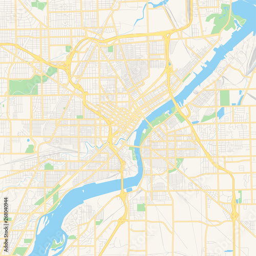 Empty vector map of Toledo  Ohio  USA