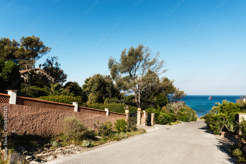 Camping on the Cote d'Azur with view on sea Camping on the Cote d'Azur with view on sea