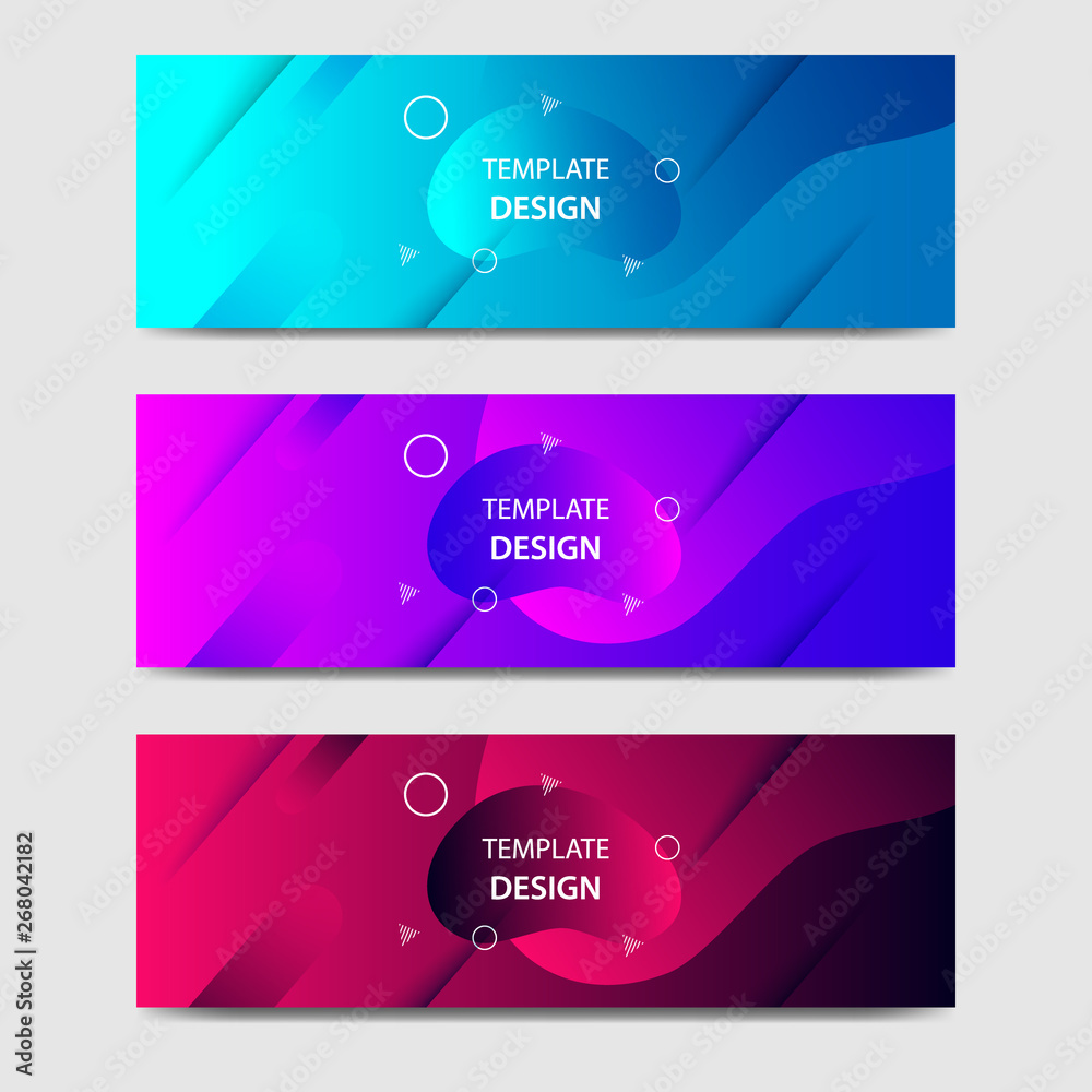 Vibrant gradient and futuristic background template for headline and header banner. Suitable for social media, web, blog, website