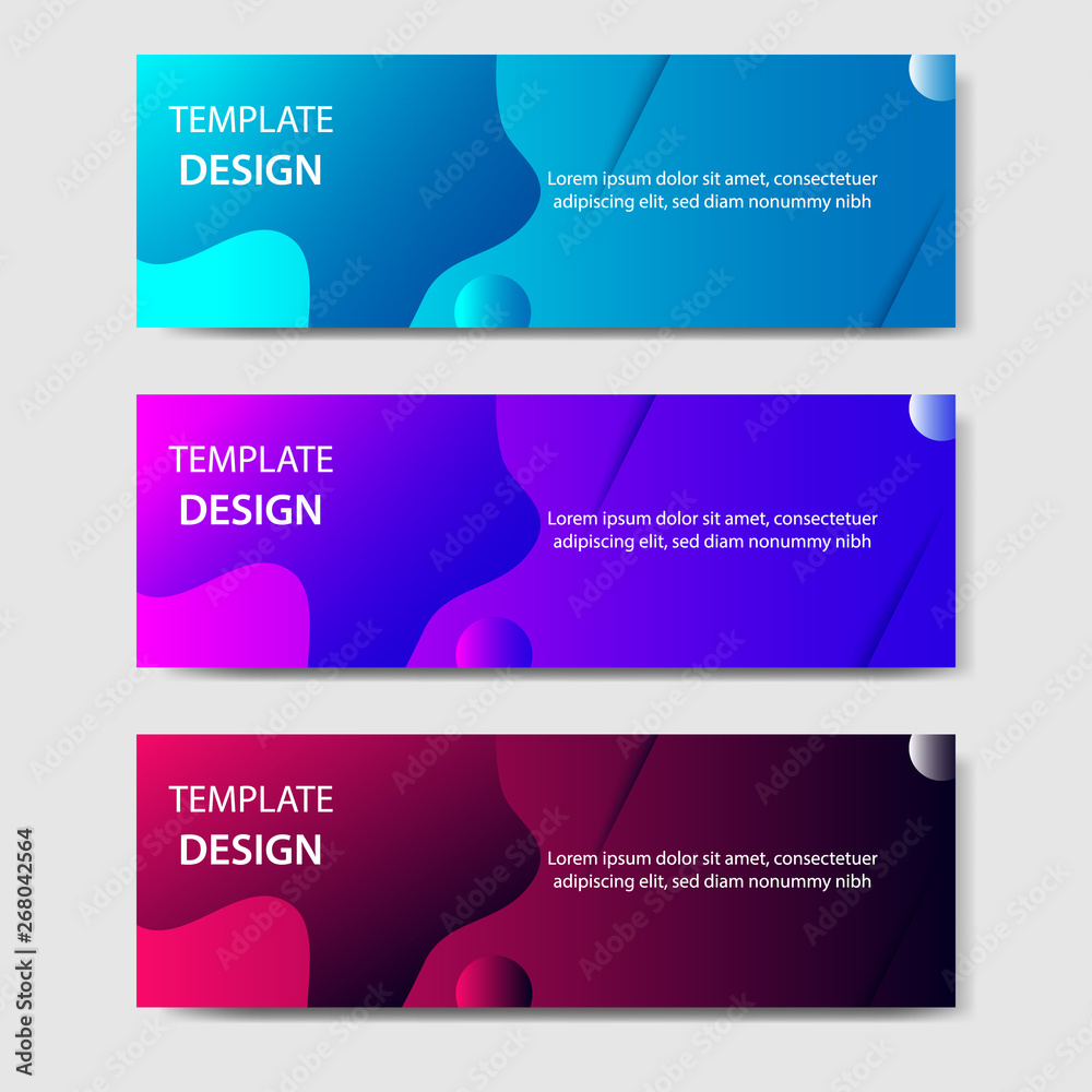 Fototapeta premium Vibrant gradient and futuristic background template for headline and header banner. Suitable for social media, web, blog, website