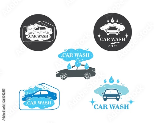 carwash icon logo vector illustration