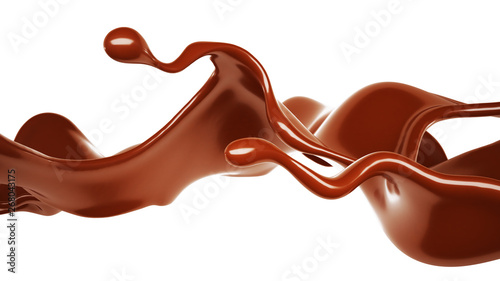 Chocolate splash. 3d illustration, 3d rendering.